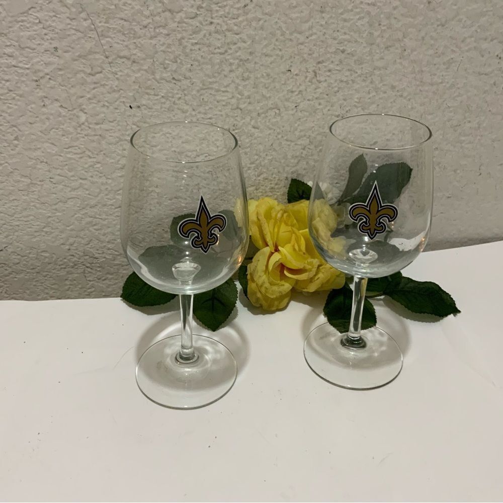 New Orleans Saints NFL Wine Glasses 2